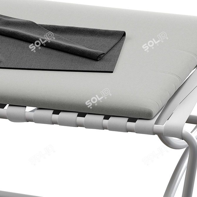 Modern Metal Daybed with Fabrics 3D model image 5