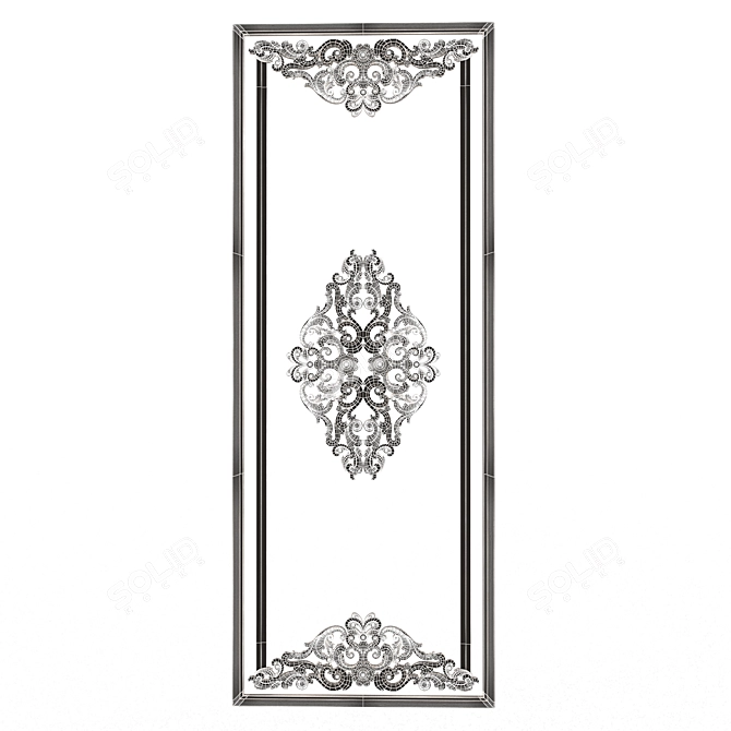 Ornate Carved Panel 3D Model 3D model image 6