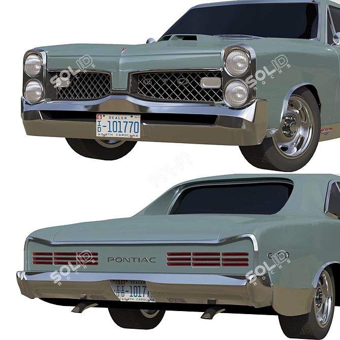 Classic Pontiac GTO '67 Model 3D model image 3