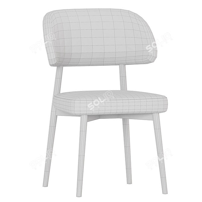 Modern Hyde Dining Chair Collection 3D model image 4