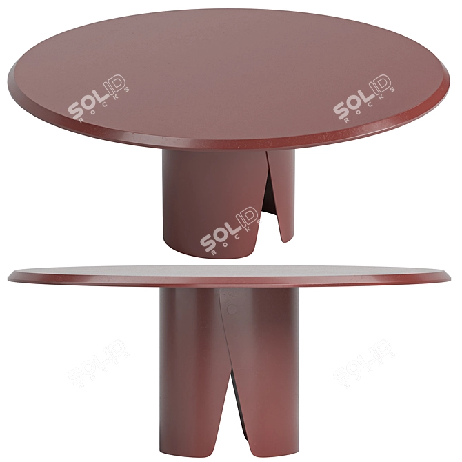 Elegant Janette Chair & Manto Table 3D model image 4