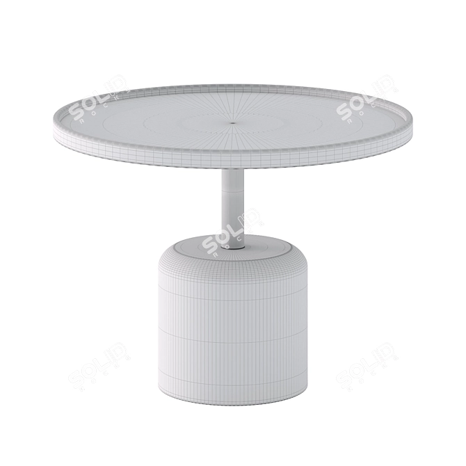 Stylish Black Wood Coffee Table 3D model image 3