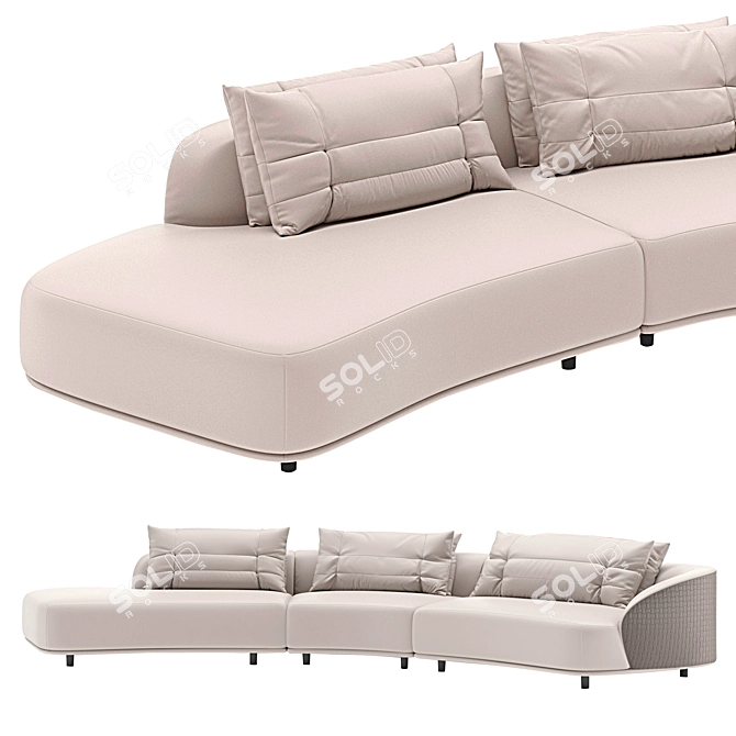 Elegant Holden Curvo Sofa  3D model image 2