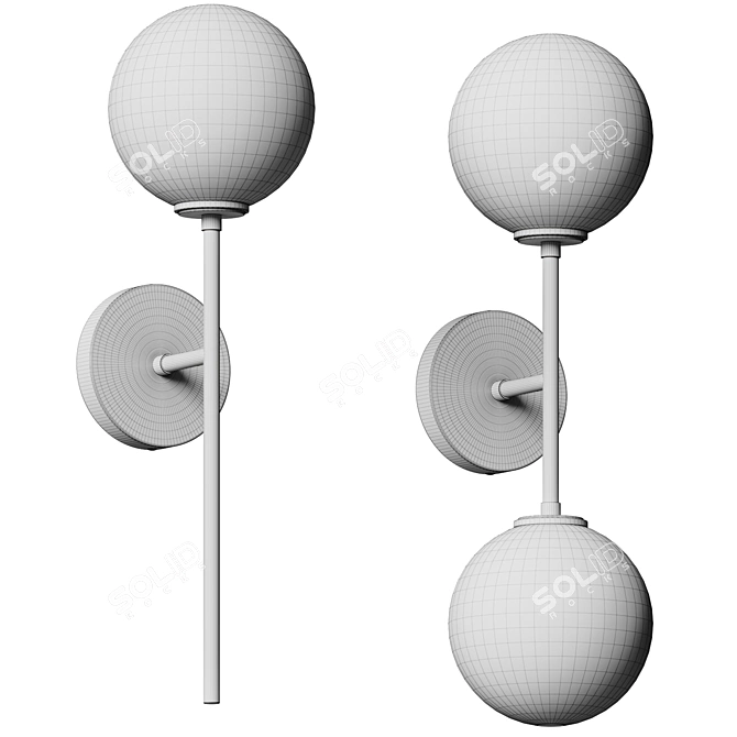 Mid-Century Modern Boho Ceiling Light 3D model image 5