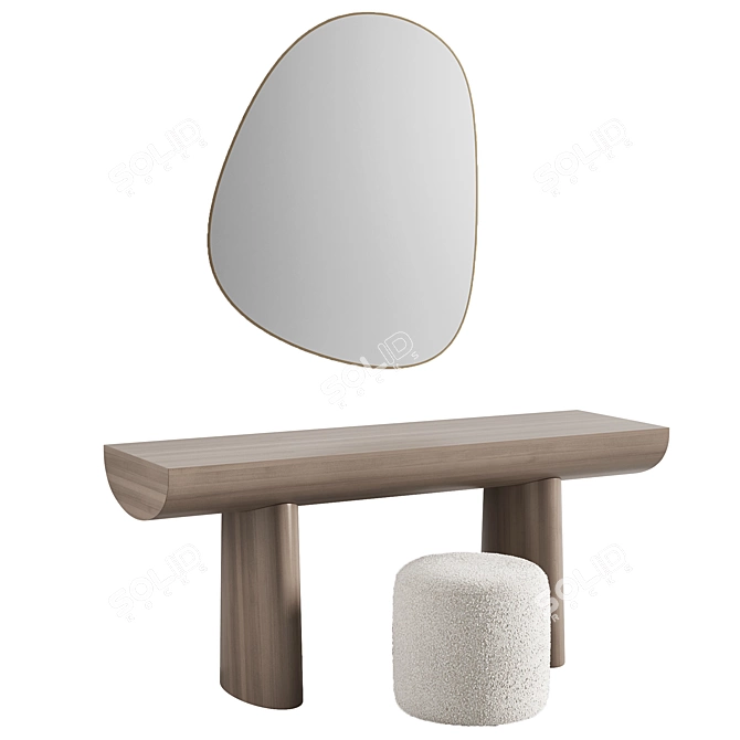 Elegant Console Table Set 02 3D model image 1