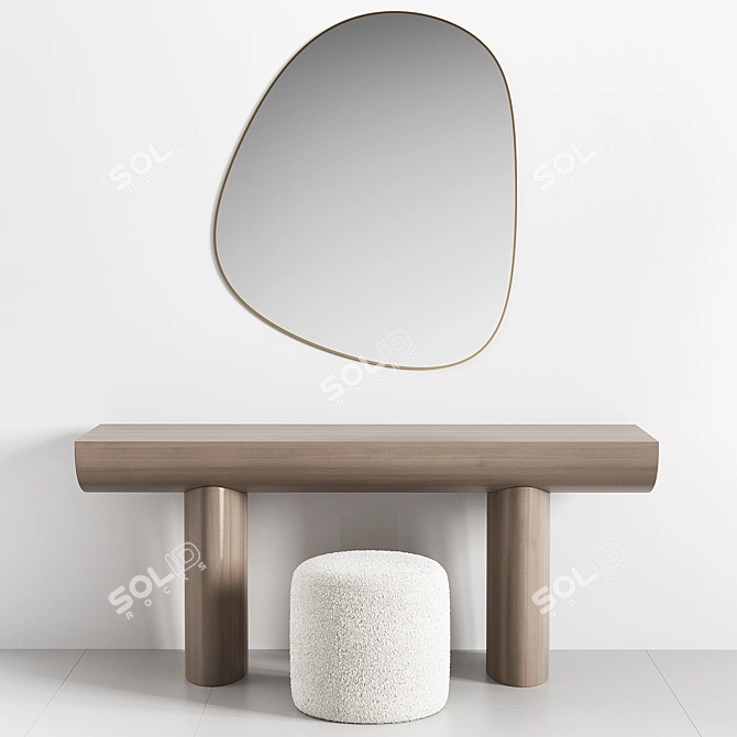 Elegant Console Table Set 02 3D model image 5