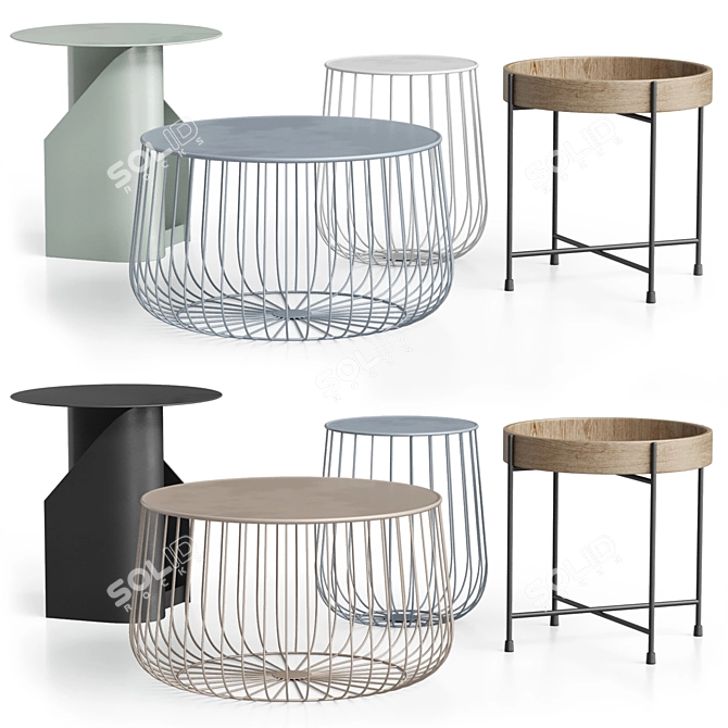 Versatile Color-changing Coffee Tables 3D model image 3