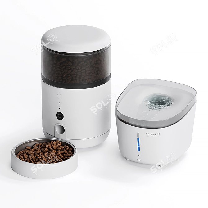 Smart Pet Feeder & Fountain 3D model image 3