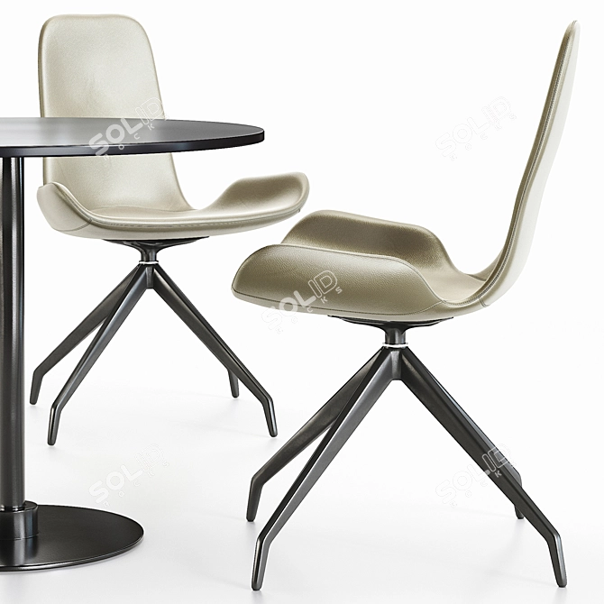 Modern Flamingo Chair and Table 3D model image 3