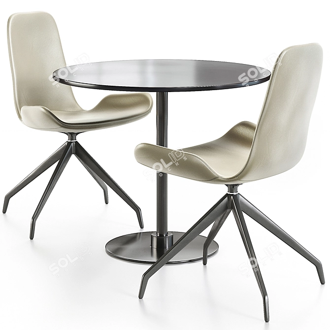 Modern Flamingo Chair and Table 3D model image 4