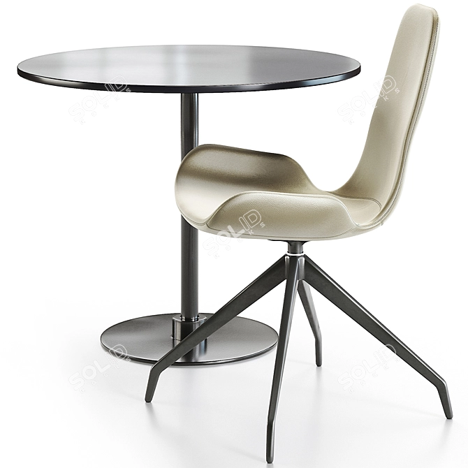 Modern Flamingo Chair and Table 3D model image 5