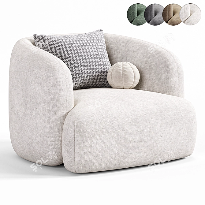 Marac Fabric Armchair Aland 2015 3D model image 1