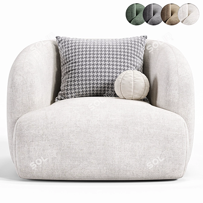Marac Fabric Armchair Aland 2015 3D model image 2