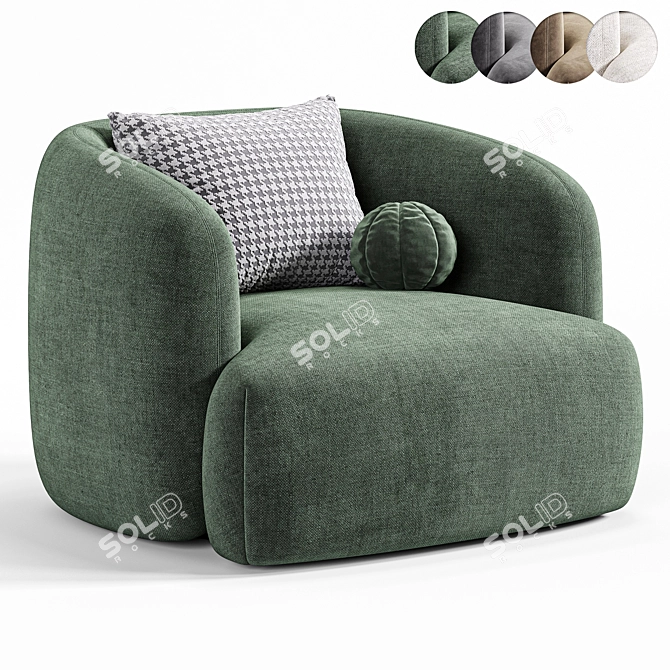 Marac Fabric Armchair Aland 2015 3D model image 3