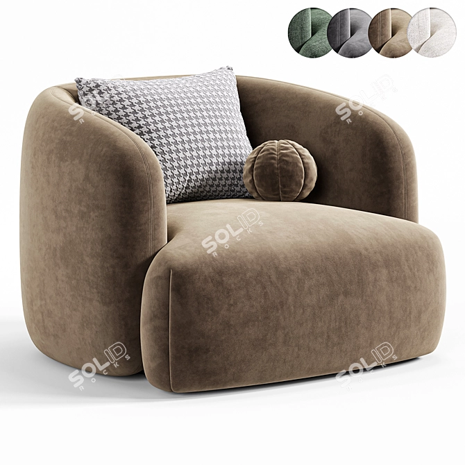 Marac Fabric Armchair Aland 2015 3D model image 4