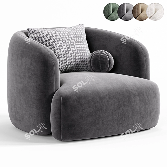 Marac Fabric Armchair Aland 2015 3D model image 5