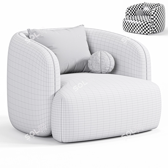 Marac Fabric Armchair Aland 2015 3D model image 6