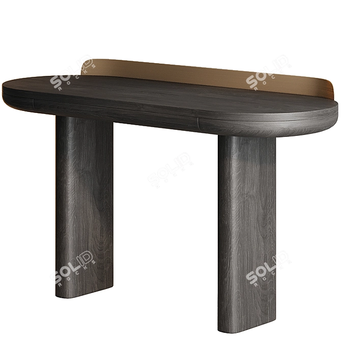 Elegant Jumbo Writing Desk Home 3D model image 4