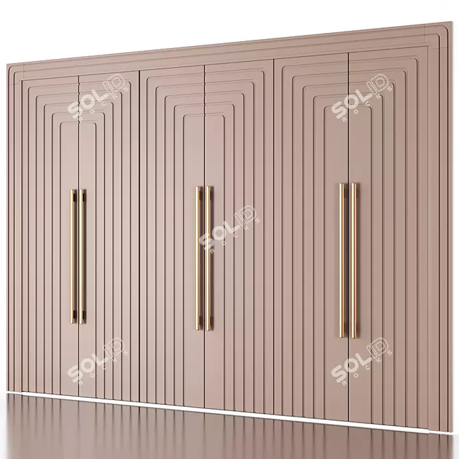 Francisco Swing Door Wardrobe 3D model image 1