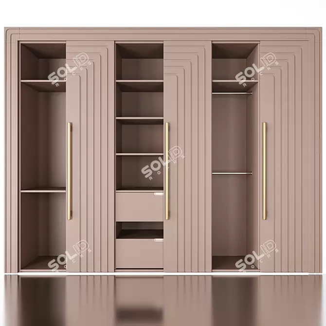 Francisco Swing Door Wardrobe 3D model image 2