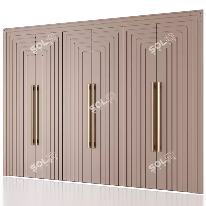 Francisco Swing Door Wardrobe 3D model image 4