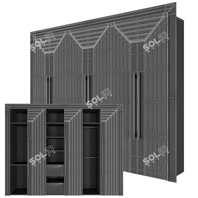 Francisco Swing Door Wardrobe 3D model image 9