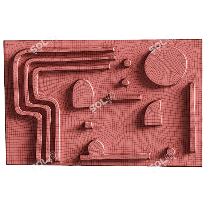 Elegant Wall Decor by Greyya 3D model image 4