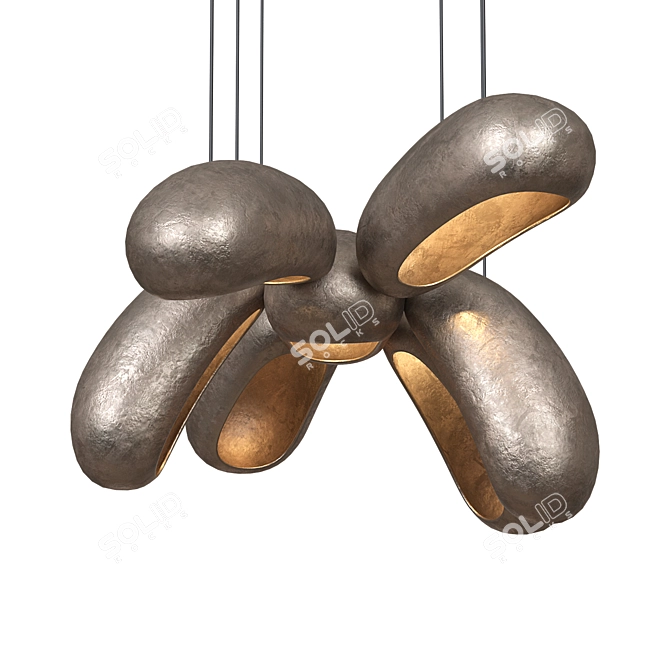 Bronze Chandelier Dining Table Light 3D model image 2