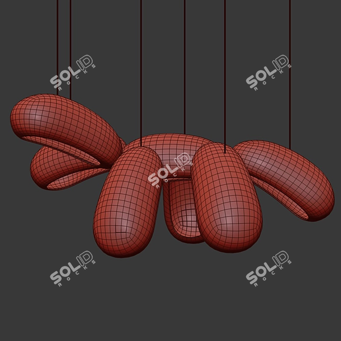 Bronze Chandelier Dining Table Light 3D model image 4