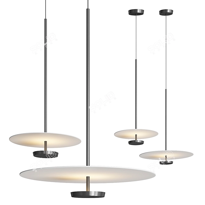 Modern Vibia Flat Pendant Light 3D model image 2