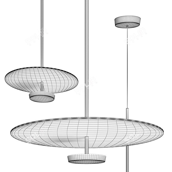 Modern Vibia Flat Pendant Light 3D model image 3