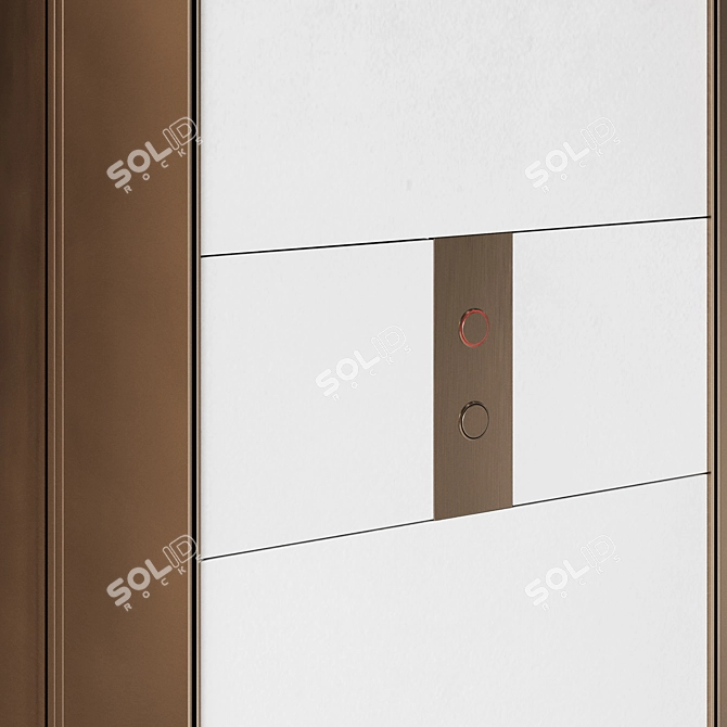 Modern Elevator Hall Wall Art 3D model image 2