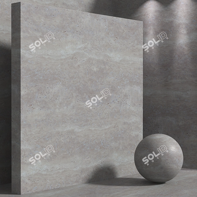  Seamless Travertine Material Set 3D model image 5