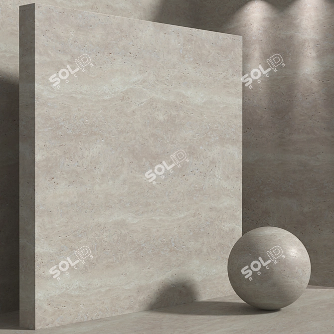  Seamless Travertine Material Set 3D model image 6