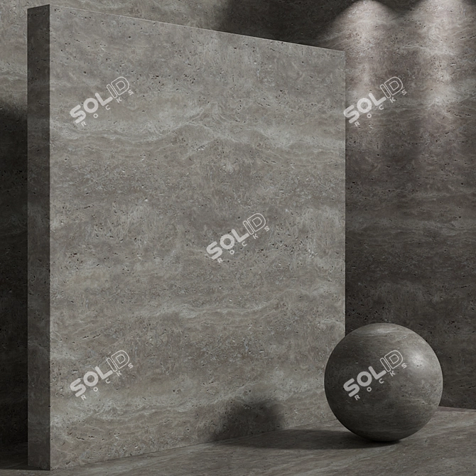  Seamless Travertine Material Set 3D model image 7