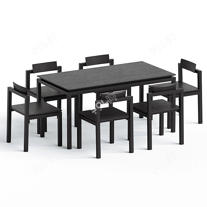 Sleek Modern Seating Set 3D model image 3