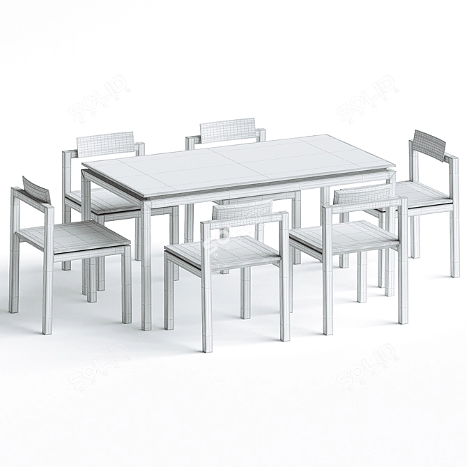  Sleek Modern Seating Set 3D model image 4
