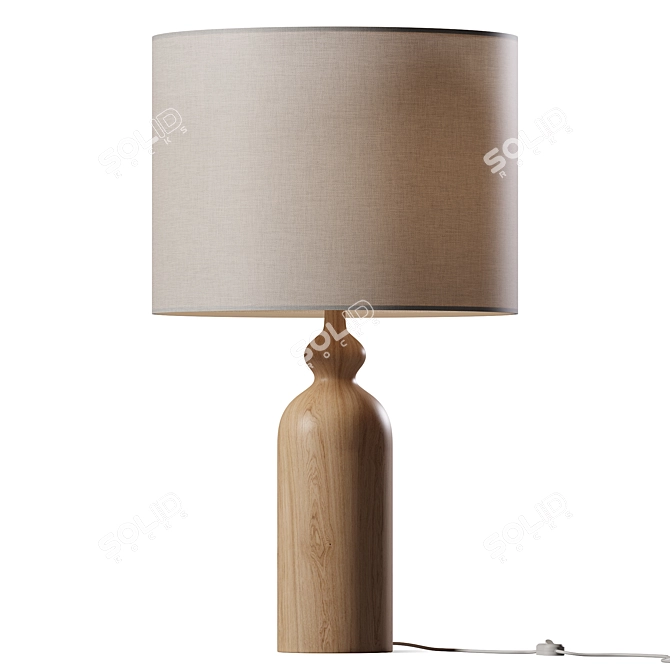  Rustic Elegance Table Lamp 3D model image 1