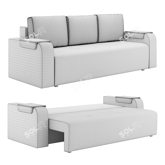 Flagship Sofa: Versatile & Stylish 3D model image 3