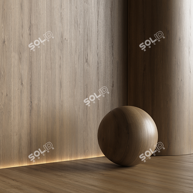 Seamless Wood Material Texture Pack 3D model image 2