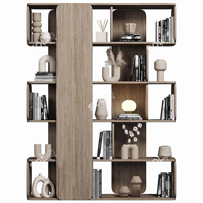 Modular Bookcase 3D Model Home 3D model image 1