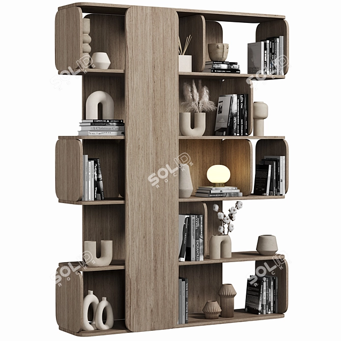 Modular Bookcase 3D Model Home 3D model image 2
