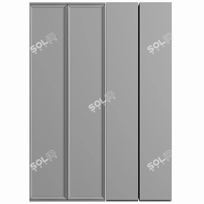 Modular Bookcase with High-Quality Textures 3D model image 4