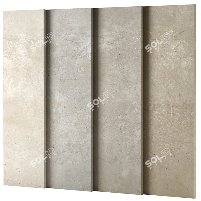 Luxury Brushed Limestone 3D Model 3D model image 1