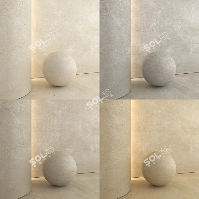 Luxury Brushed Limestone 3D Model 3D model image 6