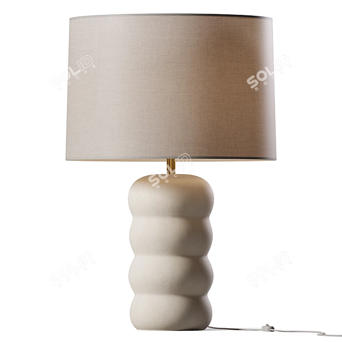 Minimalist Modern Glass Table Lamp 3D model image 1