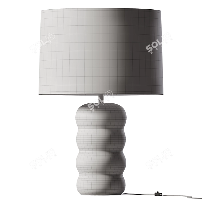 Minimalist Modern Glass Table Lamp 3D model image 2