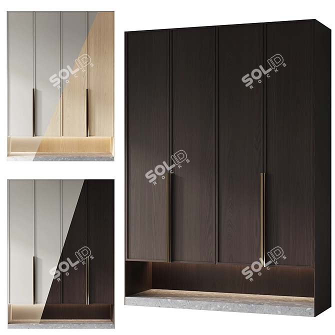 Modern Entryway Furniture Composition 3D model image 1