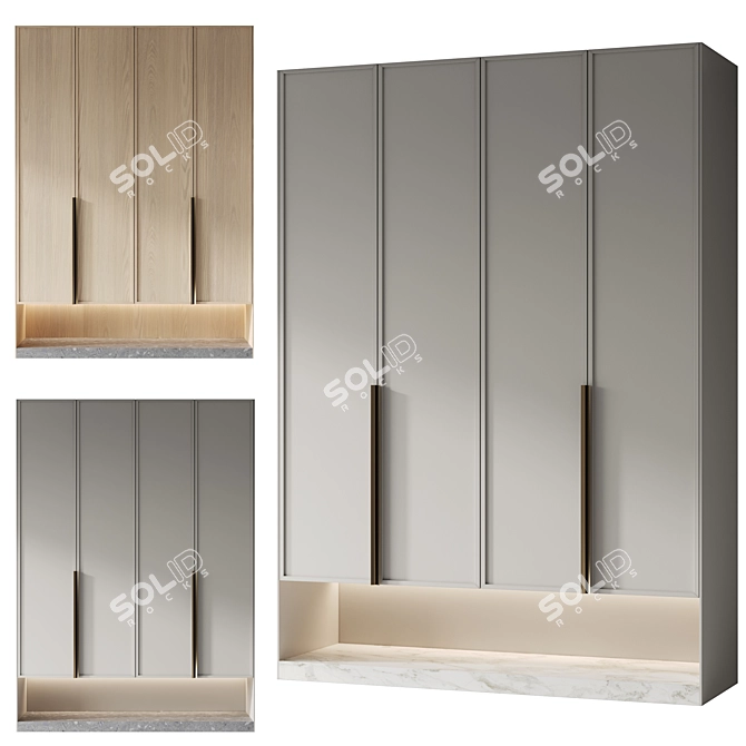 Modern Entryway Furniture Composition 3D model image 3