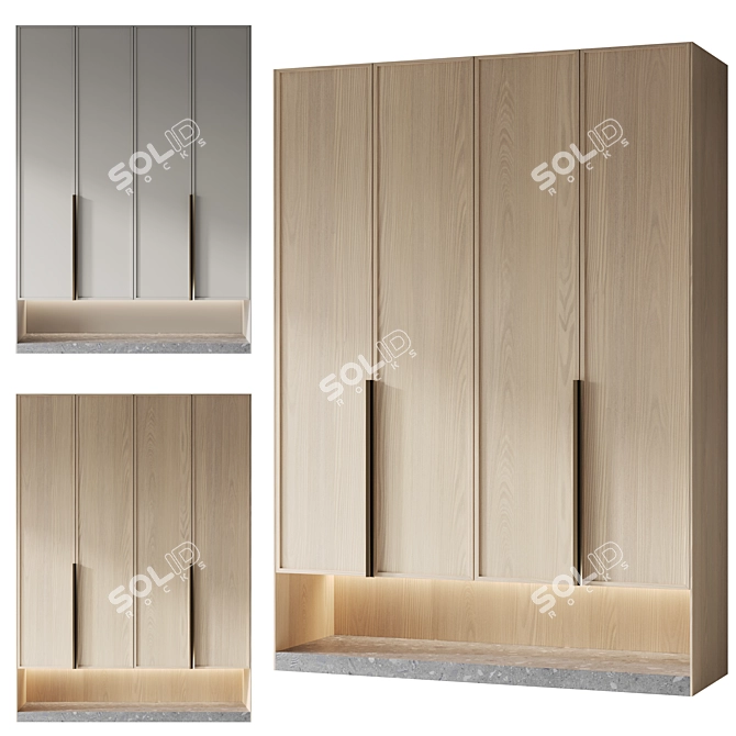 Modern Entryway Furniture Composition 3D model image 4